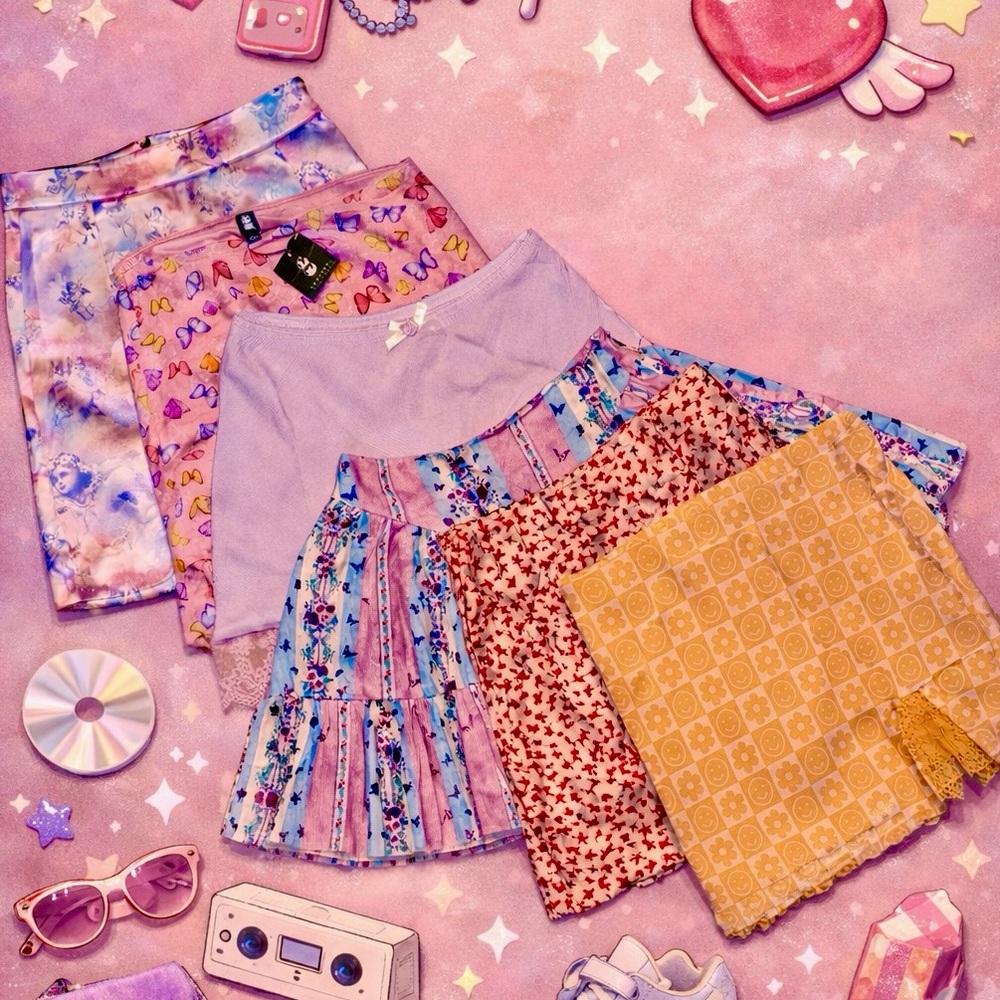 Custom Curated Y2K 90s Mini Skirt Bundle Small Coquette Fairycore Sugar Thrillz